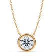 Round Lab Diamond Solitaire Pendant Necklace 14K Yellow Gold (2.50ct)