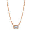 Radiant Lab Diamond Solitaire Pendant Necklace 14K Rose Gold (0.25ct)