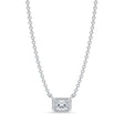 Radiant Lab Diamond Solitaire Pendant Necklace 14K White Gold (0.25ct)