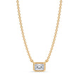 Radiant Lab Diamond Solitaire Pendant Necklace 14K Yellow Gold (0.25ct)