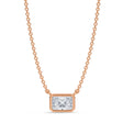 Radiant Lab Diamond Solitaire Pendant Necklace 14K Rose Gold (0.50ct)