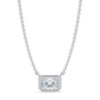 Radiant Lab Diamond Solitaire Pendant Necklace 14K White Gold (0.75ct)