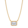 Radiant Lab Diamond Solitaire Pendant Necklace 14K Yellow Gold (0.75ct)