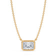 Radiant Lab Diamond Solitaire Pendant Necklace 14K Yellow Gold (1.00ct)