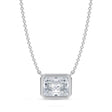 Radiant Lab Diamond Solitaire Pendant Necklace 14K White Gold (2.00ct)