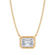 Radiant Lab Diamond Solitaire Pendant Necklace 14K Yellow Gold (2.00ct)