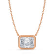 Radiant Lab Diamond Solitaire Pendant Necklace 14K Rose Gold (2.50ct)