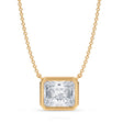 Radiant Lab Diamond Solitaire Pendant Necklace 14K Yellow Gold (3.00ct)