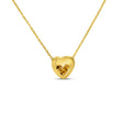 Heart Citrine Bezel Pendant Necklace 14K Yellow Gold (0.25ct)