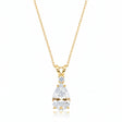 Pear Lab Diamond Solitaire Pendant Necklace 14k Yellow Gold (1.25ct)