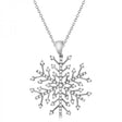 Diamond Snowflake Pendant Necklace in 14K White Gold (0.30ct)