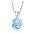 Antique Art Deco Aquamarine Pendant Necklace 14k White Gold (1.25ct)