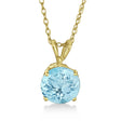 Antique Art Deco Aquamarine Pendant Necklace 14k Yellow Gold (1.25ct)