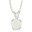 Round Opal Solitaire Pendant Necklace Sterling Silver (0.80ct)