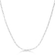 Small Paperclip Link Chain Necklace 14k White Gold (2.1mm)
