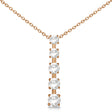 Lab Diamond Journey Pendant with 5 Round Lab Diamonds 14K Rose Gold 2.00ct