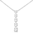 Diamond Journey Pendant with 5 Round Diamonds 14K White Gold 2.00ct