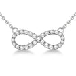 Twisted Infinity Diamond Pendant Necklace 14k White Gold (0.50ct)