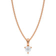 Lab Diamond 3-Prong Pendant Necklace 14K Rose Gold (0.25ct)