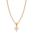 Lab Diamond 3-Prong Pendant Necklace 14K Yellow Gold (0.25ct)