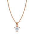 Lab Diamond 3-Prong Pendant Necklace 14K Rose Gold (0.50ct)