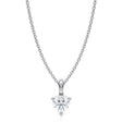 Lab Diamond 3-Prong Pendant Necklace 14K White Gold (0.50ct)