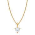 Lab Diamond 3-Prong Pendant Necklace 14K Yellow Gold (0.50ct)