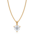 Lab Diamond 3-Prong Pendant Necklace 14K Yellow Gold (1.00ct)