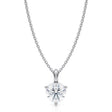 Lab Diamond 3-Prong Pendant Necklace in Platinum (1.00ct)