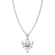 Lab Diamond 3-Prong Pendant Necklace 14K White Gold (1.50ct)