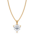Lab Diamond 3-Prong Pendant Necklace 14K Yellow Gold (1.50ct)