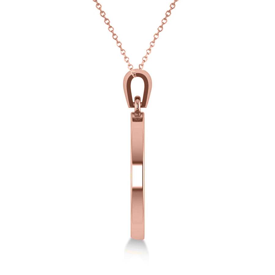 Jewish Family Tree Star of David Pendant Necklace 14k Rose Gold