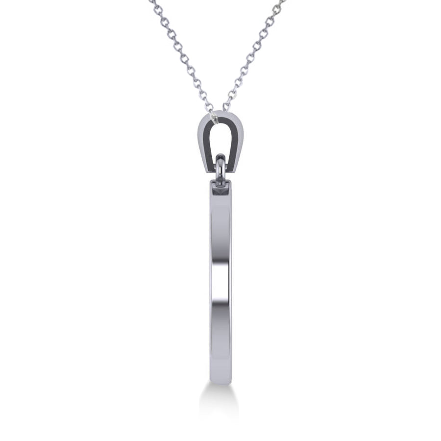 Jewish Family Tree Star of David Pendant Necklace 14k White Gold