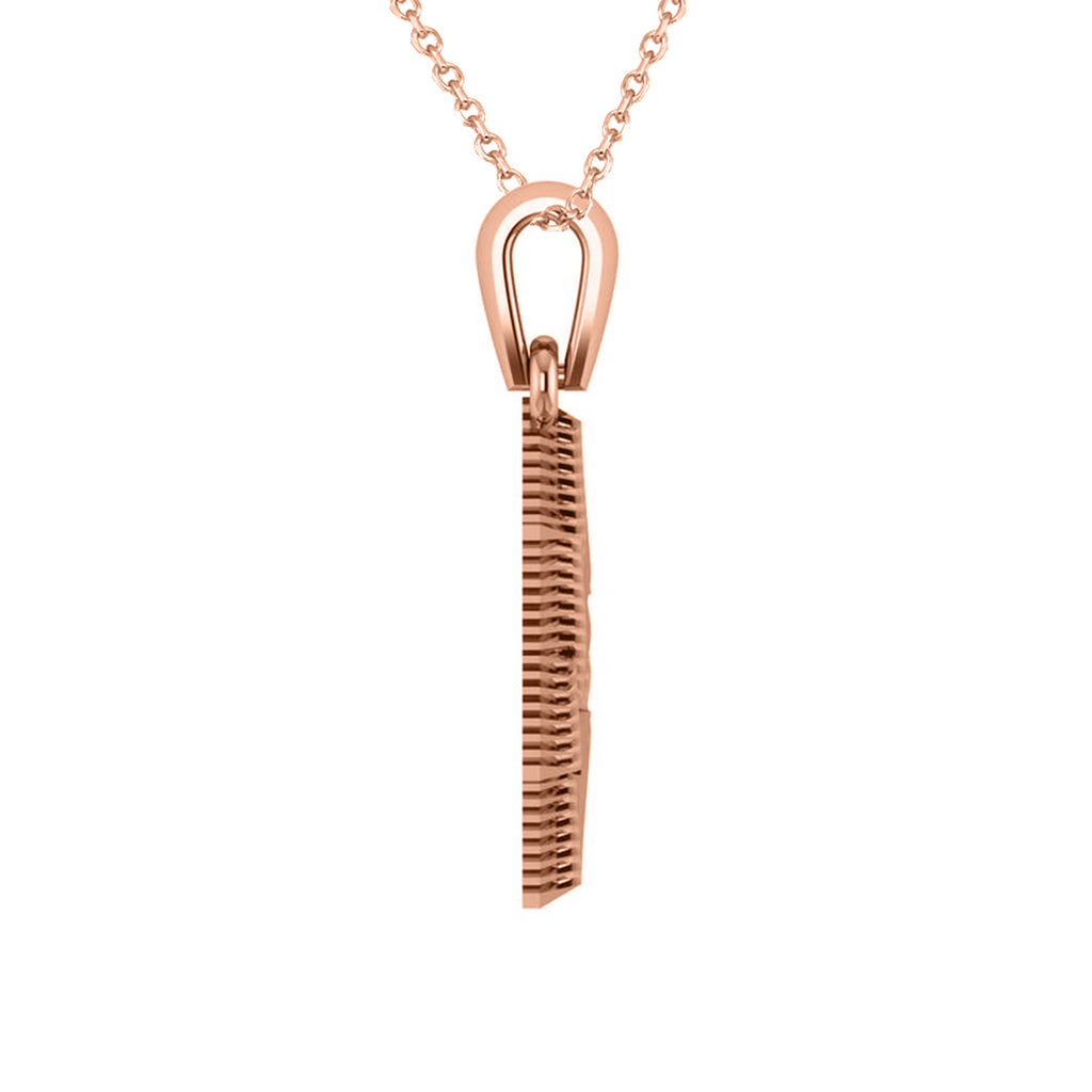 Star of David Pendant Necklace 14k Rose Gold