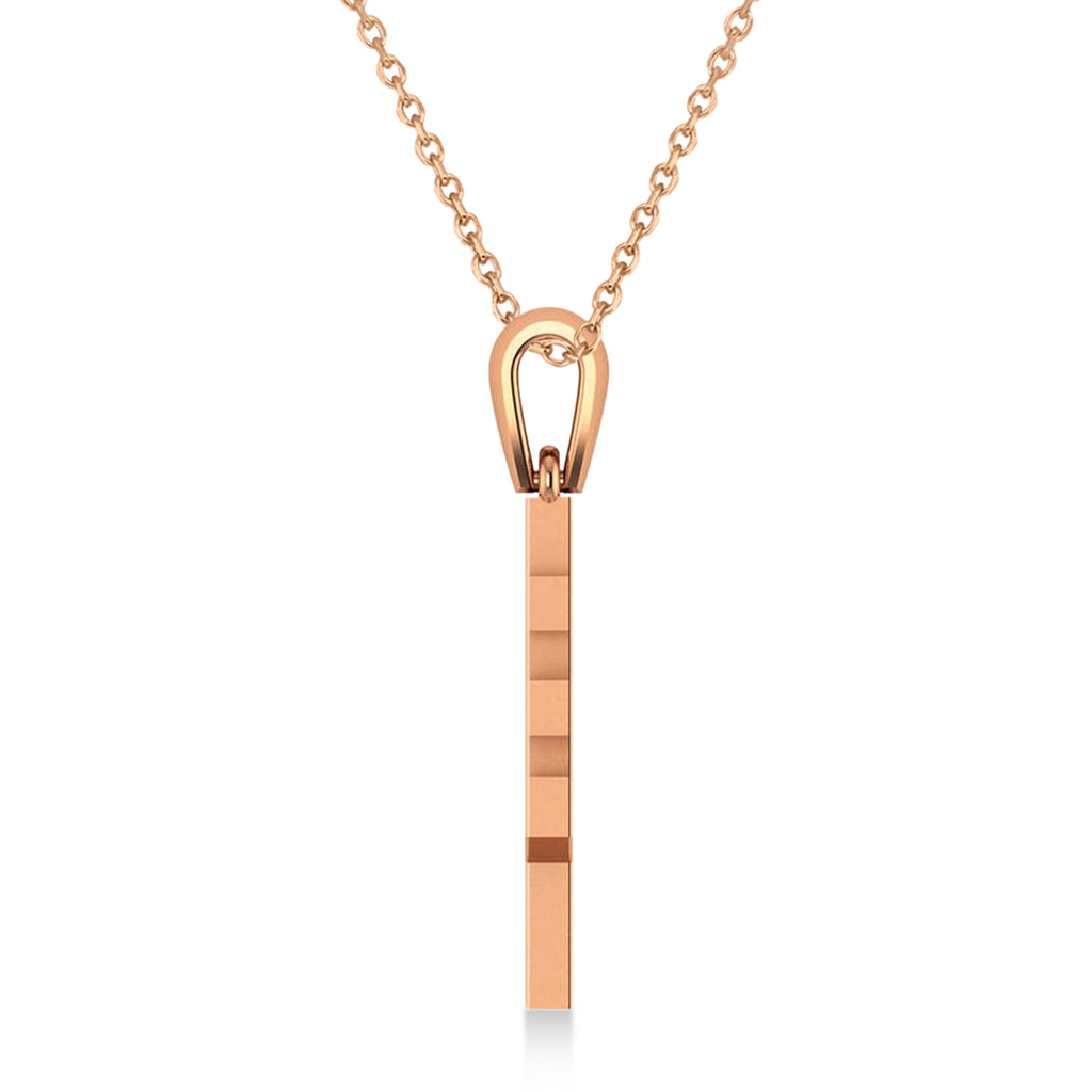 Eastern Orthodox Cross Pendant Necklace 14k Rose Gold