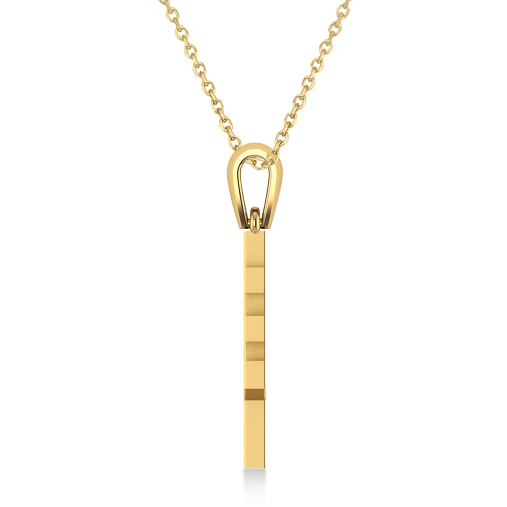 Eastern Orthodox Cross Pendant Necklace 14k Yellow Gold