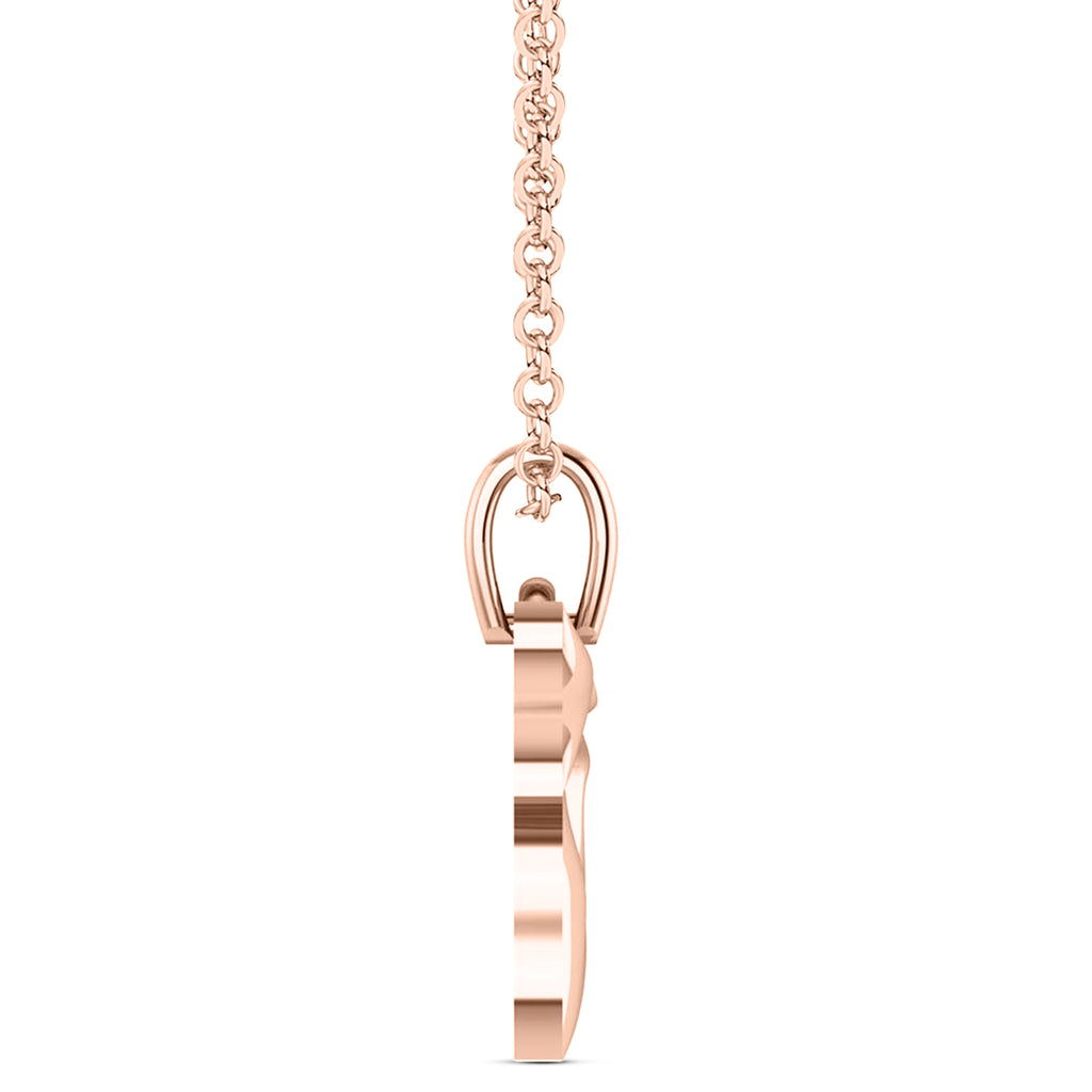 Jewish Chai Pendant Necklace 14K Rose Gold