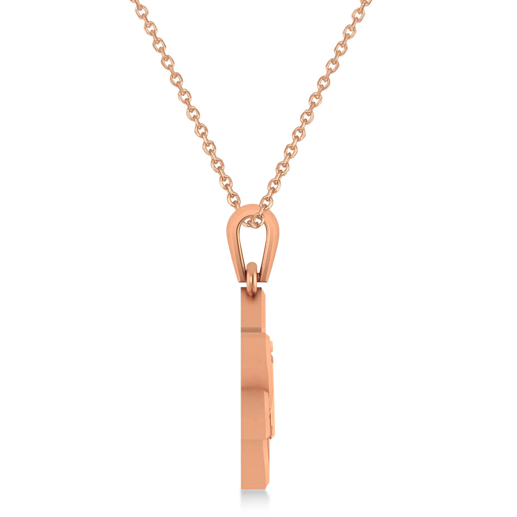 Love Jewish Star of David Pendant Necklace 14K Rose Gold