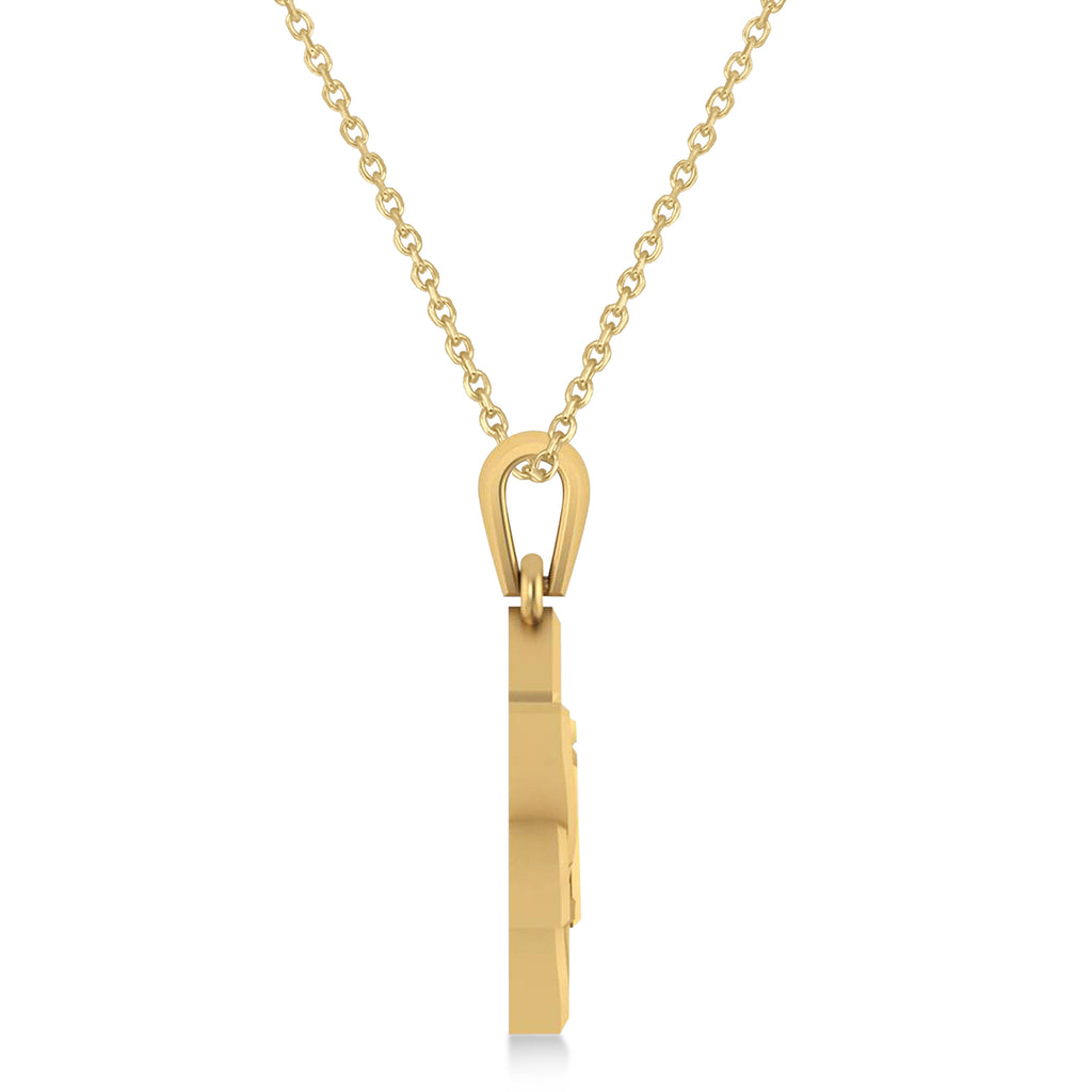 Love Jewish Star of David Pendant Necklace 14K Yellow Gold