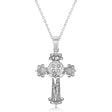 Cross Benedict Crucifix Pendant Necklace 14k White Gold
