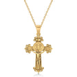 Cross Benedict Crucifix Pendant Necklace 14k Yellow Gold