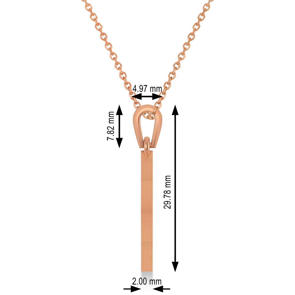 Jewish Star of David Pendant Necklace 14k Rose Gold