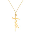 Ladies Novelty Faith Cross Charm in 14k Yellow Gold