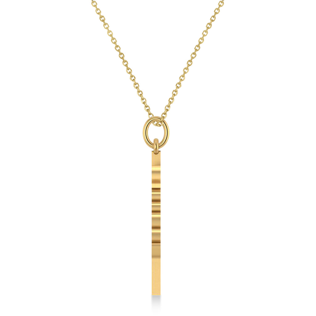 Ladies Novelty Faith Cross Charm in 14k Yellow Gold