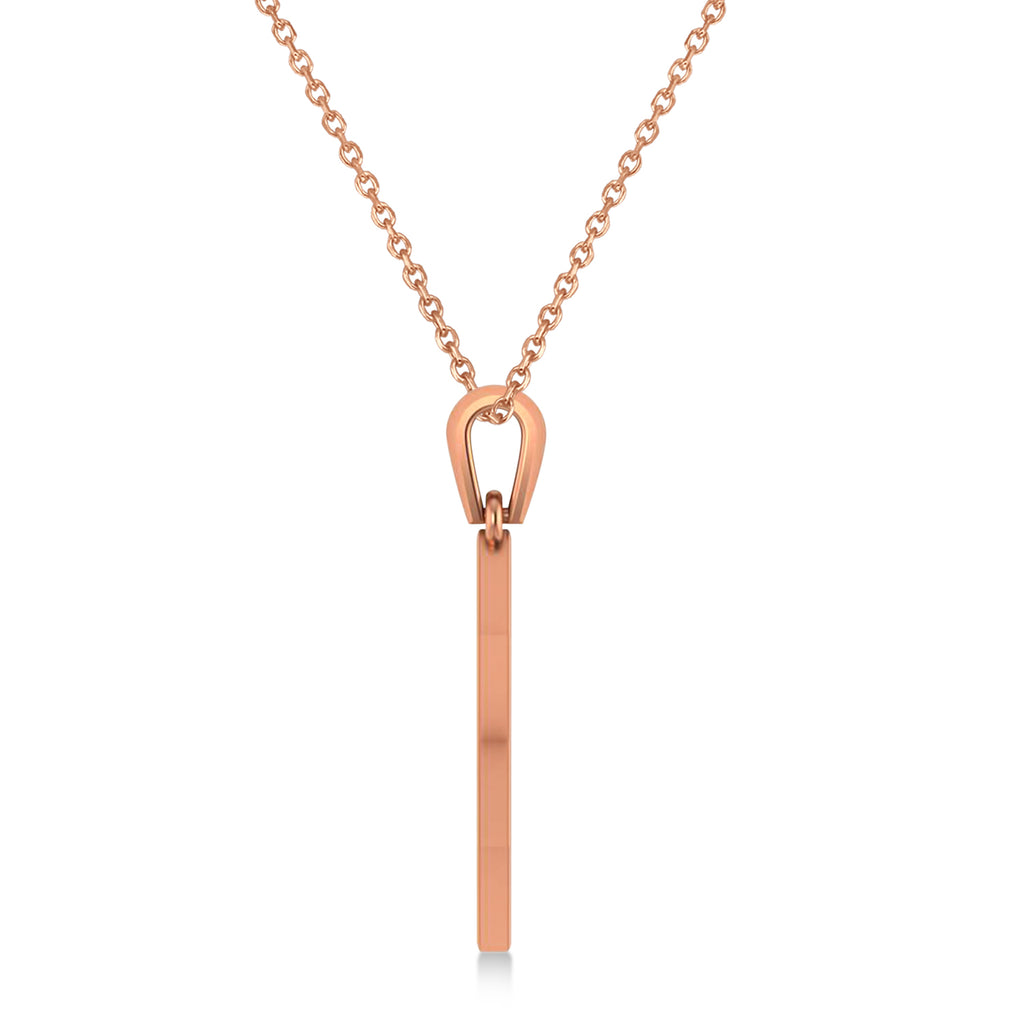 Star of David with Heart Pendant Necklace 14K Rose Gold