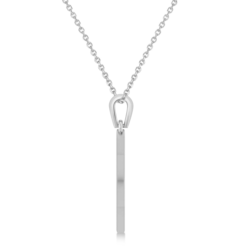Star of David with Heart Pendant Necklace 14K White Gold