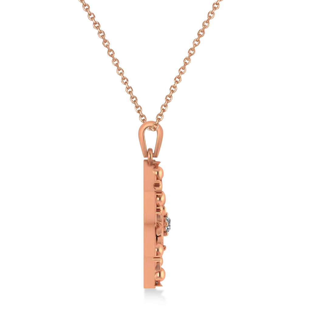 Diamond Jewish Star of David Pendant Necklace 14K Rose Gold (0.25ct)