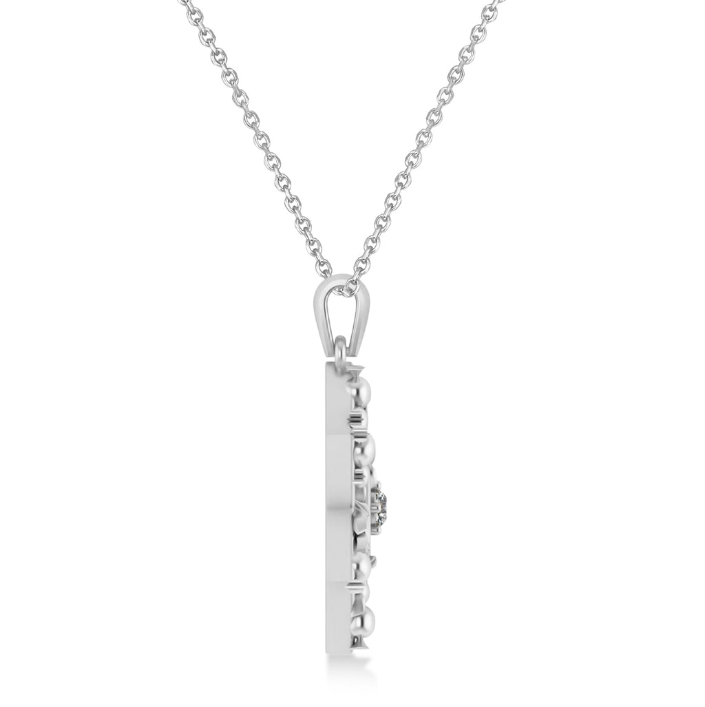 Diamond Jewish Star of David Pendant Necklace 14K White Gold (0.25ct)