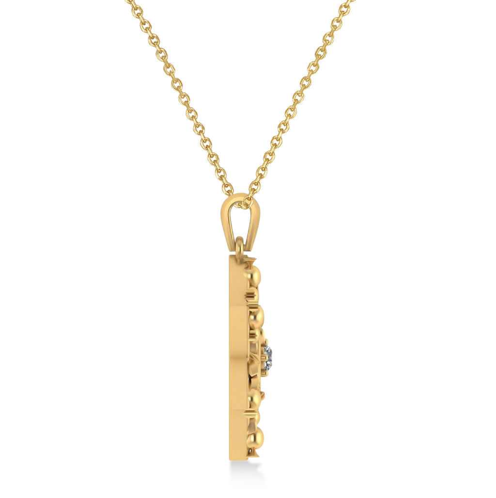 Diamond Jewish Star of David Pendant Necklace 14K Yellow Gold (0.25ct)