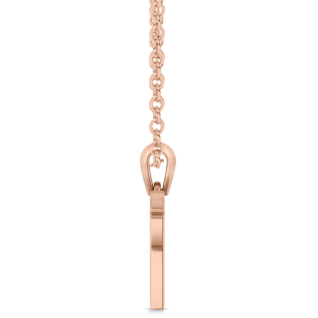 Jewish Chai Pendant Necklace 14K Rose Gold